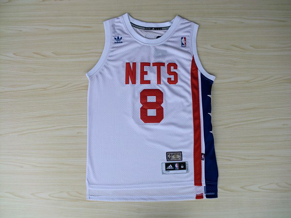  NBA Brooklyn Nets 8 Deron Williams Soul ABA Hardwood Classic Swingman White Jersey